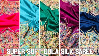 Super Soft Dola Silk & Chinon Sarees | Lightweight & Trendy Saree Collection 2025 | Achol screenshot 5