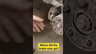 Where did the brake rotor go!!!!   #automobile #jeep #jeeprepair #truck