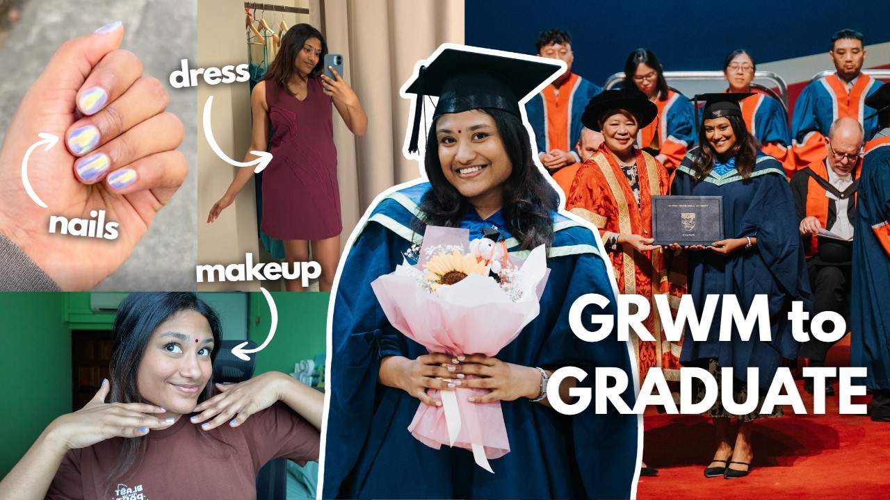GRWM for My Graduation 🎓 | Dress, Makeup, Hair & More (NTU ’25)