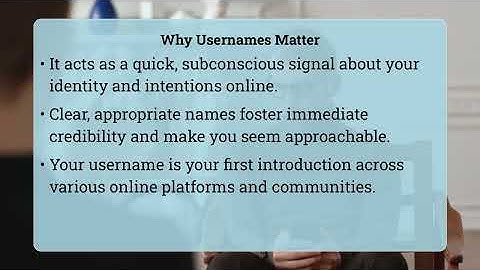 Does Your Username Make a Good First Impression?