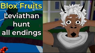 Leviathan hunt all endings | Blox Fruits sea events