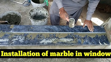 How to install marble in window | Window marble frame installation | Window marble
