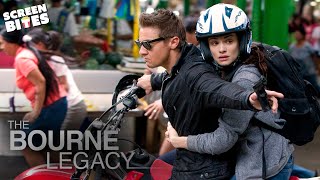 Wild Motorbike Chase Through Manila | The Bourne Legacy (2012) | SceneScreen