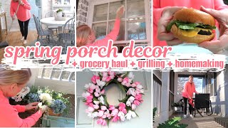 SPRING PORCH DECORATE WITH ME  + SMALL GROCERY HAUL, GRILLING, AND HOMEMAKING MOTIVATION / DITL by Dorsett Doorstep 12,728 views 2 months ago 28 minutes