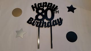 Make a Curved Text Acrylic Cake Topper
