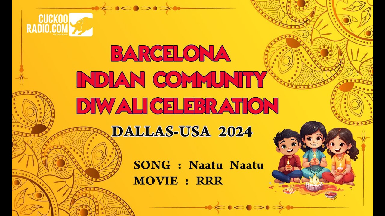 NAATU NAATU Song | Dance Beat Barcelona Indian Community Diwali Celebration 2024 | Dallas America