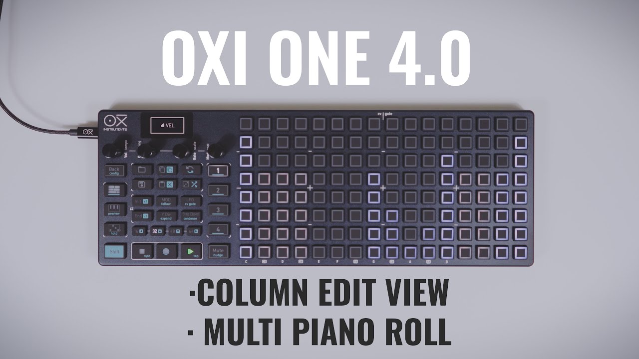 OXI One Tutorial FW 4.0:  Updated editing views and piano roll view
