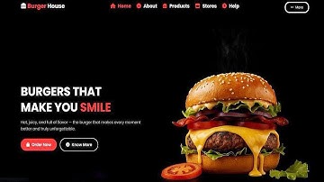 Build a Modern Burger House Website Using HTML & CSS | Fast & Clean Landing Page Tutorial