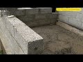 Веранда Часть-2 - Стены из керамзитобетонных блоков и Пол
