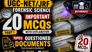 UGC-NET/JRF | FACT| Forensic Science Important MCQs | Questioned Documents | Part 1 