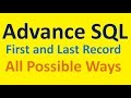 SQL query to find first record and last record in single query