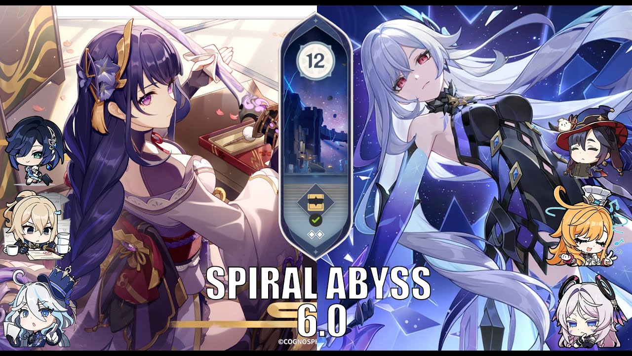 NEW 6.0 Spiral Abyss│C3R1 Raiden Shogun Hypercarry & C0R1 Skirk Freeze│Genshin Impact