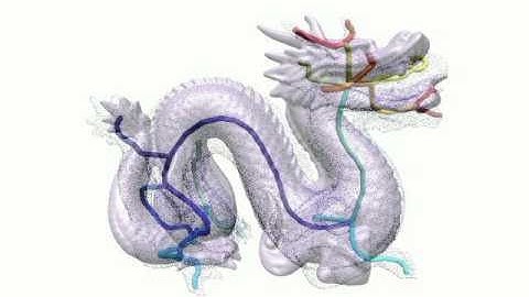 On-the-fly curve-skeleton computation for 3d shapes