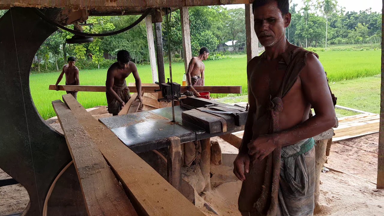 Very Long Round Size Teak Wood Cutting/Wood Cutting Super Sawmill ...