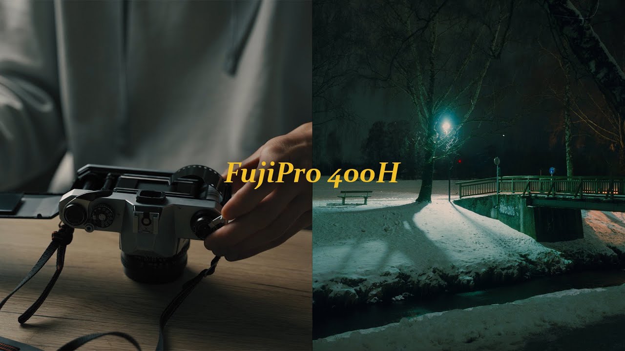 Late night film photography in the snow FujiPro400H YouTube