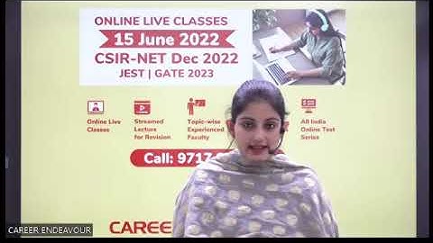 CSIR NET Online Coaching Dec. 2022 | GATE 2023 | Career Endeavour