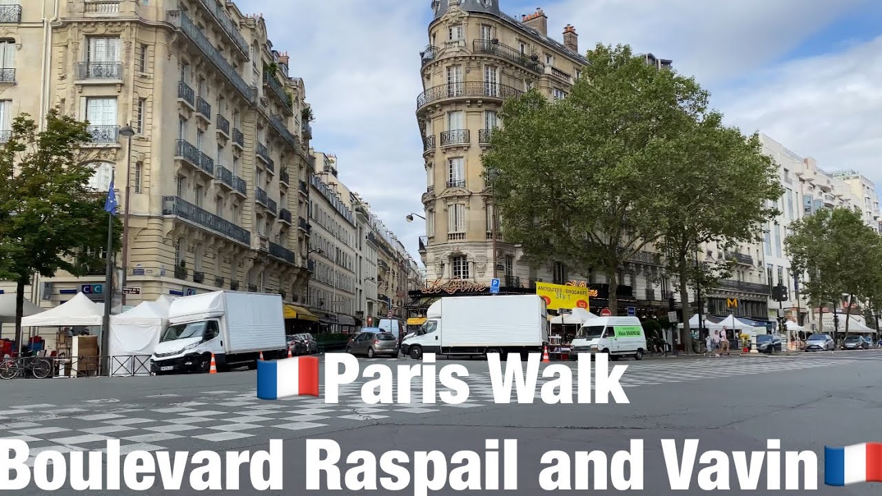 🇫🇷Paris Walk Boulevard Raspail and around Vavin 🇫🇷 - YouTube