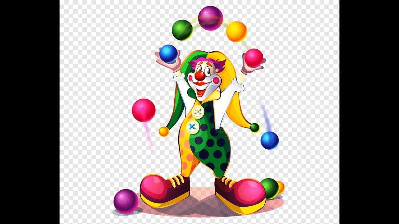Клоун развлекающий в паузах между номерами