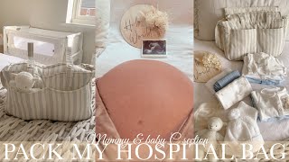 PACK MY HOSPITAL BAG WITH ME | mummy & baby, planned c section ☁