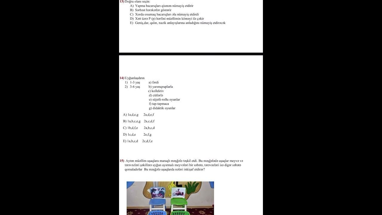 Mektebeqeder. May sınaq 1-30 test
