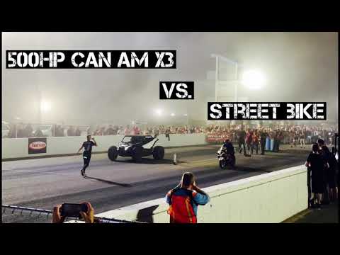 500HP CAN AM X3 VS. STREET BIKE! Kenny Reed