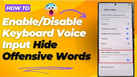 📱How to Enable/Disable Keyboard Voice Input Hide Offensive Words on Galaxy S25/S25+/Ultra