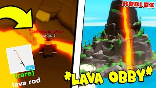 How To Beat The Lava Obby In Fishing Simulator Roblox Youtube - roblox volcano obby get robux by doing offers