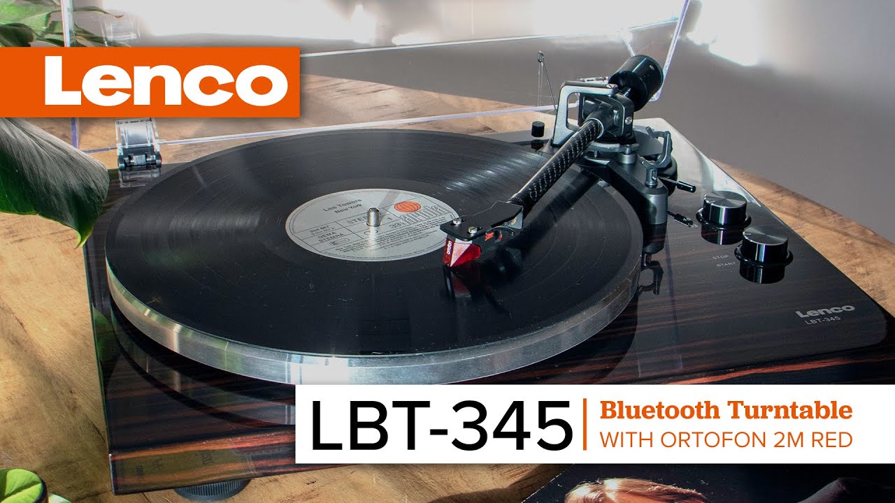 Lenco LBT-345 Bluetooth Turntable w/ Ortofon 2M Red