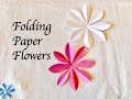 How to make 8 petal Paper Flowers : Craft : สอนพับดอกไม้ 8 กลีบสวยๆและทำง่าย