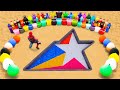 How to Make Rainbow Star Using Big Orbeez, Balloons Of Fanta, Giant Coca Cola vs Mentos and Sodas