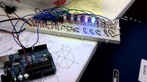 Arduino with RGB LEDs enabled via 3 shift registers