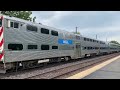 Metra Northbound Express Train Passes Main Street Evanston Station