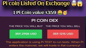 Pi network Listed On Coindex Exchange😱🤯🥳|1 Pi Coin value $359🤑| Watch Video