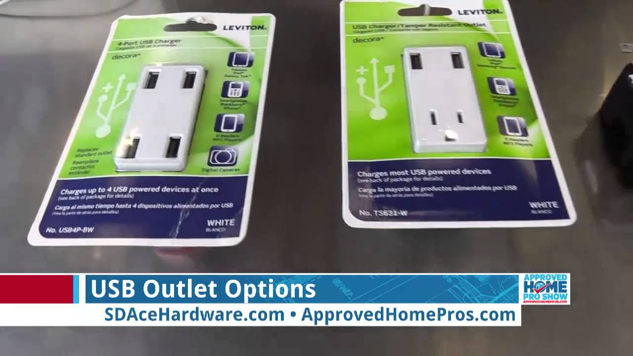 Leviton USB Wall Outlets - Ace Hardware on The Approved Home Pro Show - YouTube