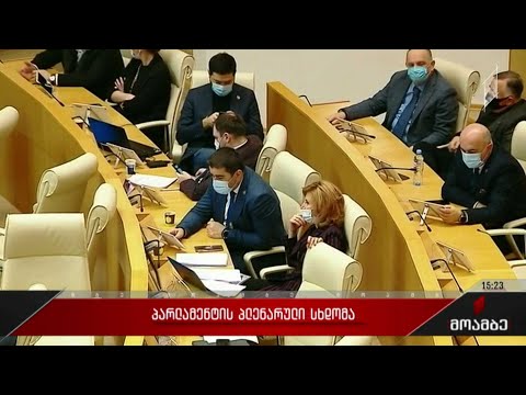 პარლამენტის პლენარული სხდომა