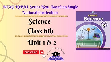 AFAQ Science Class 6 Unit 1 and 2 IQBAL Series New Based on Single National Curriculum