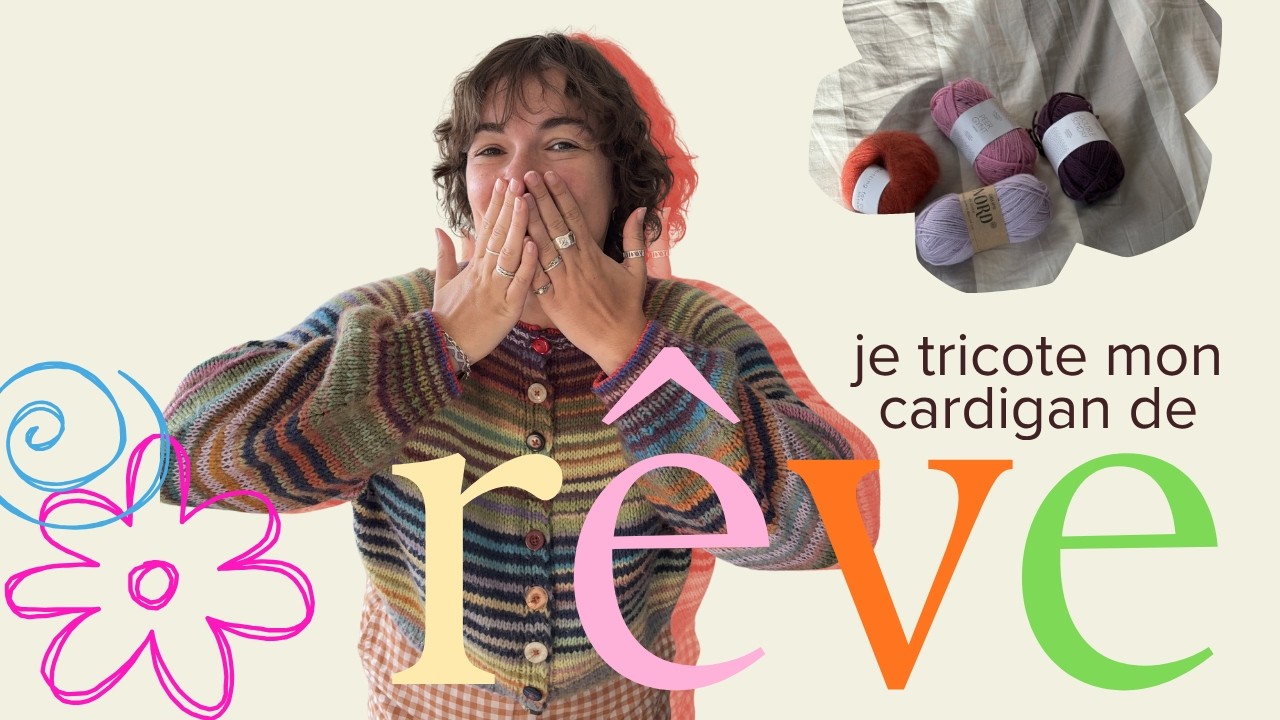 je tricote enfin le loupy stripey cardi !!! ꩜ project vlog