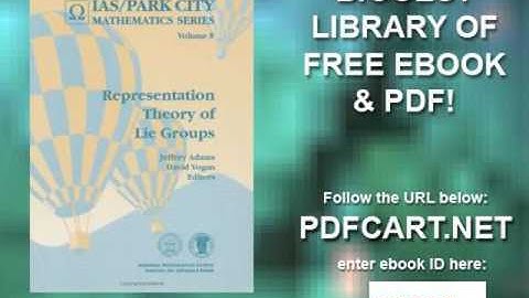 Representation Theory of Lie Groups Ias Park City Mathematics Series, V  8