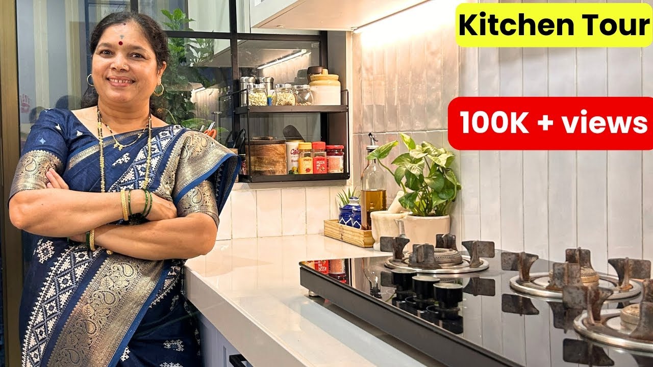 “माझ्या नवीन घराचं किचन टूर - Simple & Smart Kitchen Tour!