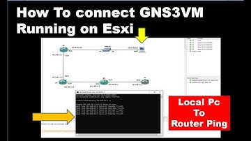 How to connect local pc to GNS3 VM  router or switch running on ESXI server