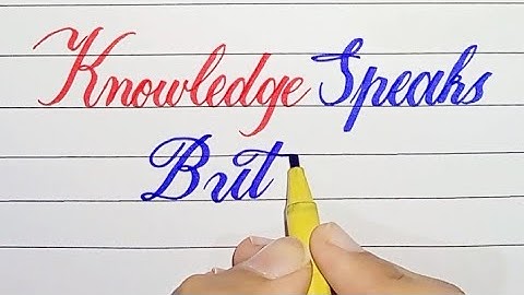 English Calligraphy Practice with cut Marker : Cursive Writing