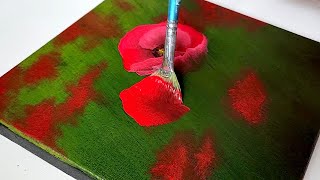 The easiest way to draw a poppy flower