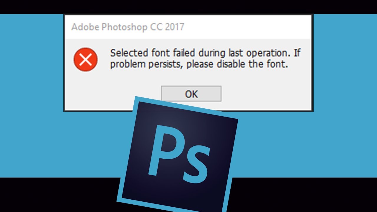 Failure during. Incorrect font selected. Topaz if problem persist try.