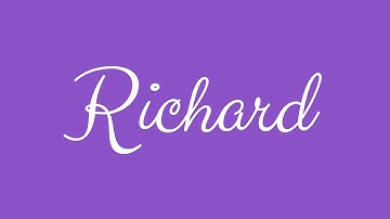 Learn how to Sign the Name Richard Stylishly in Cursive Writing