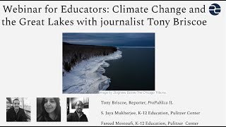 Webinar for Educators: Climate Change and the Great Lakes with Tony Briscoe