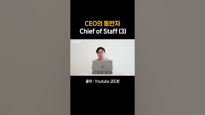 CEO의 동반자, Chief of Staff (3)