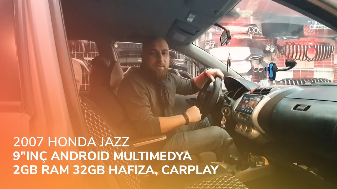 2007 Honda Jazz // 9"inç Android Multimedya 2GB Ram 32GB Hafıza, Carplay
