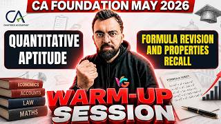 Quantitative Aptitude Warm-Up Session | CA Foundation May 2026 | Rahul Bhutani Sir
