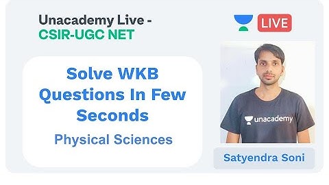 Perturbation Question in Sec | Physical sciences | Unacademy Live - CSIR UGC NET | Satyendra Soni.