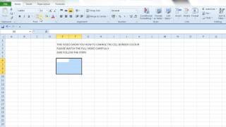 How to Change Cell Border Colour in MS Excel